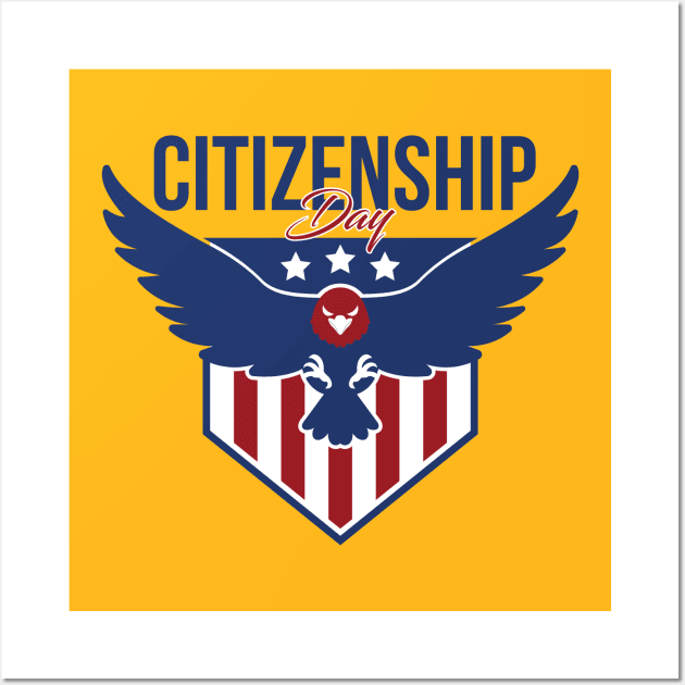 Citizenship Day T-Shirt Wall Art by ramzisam